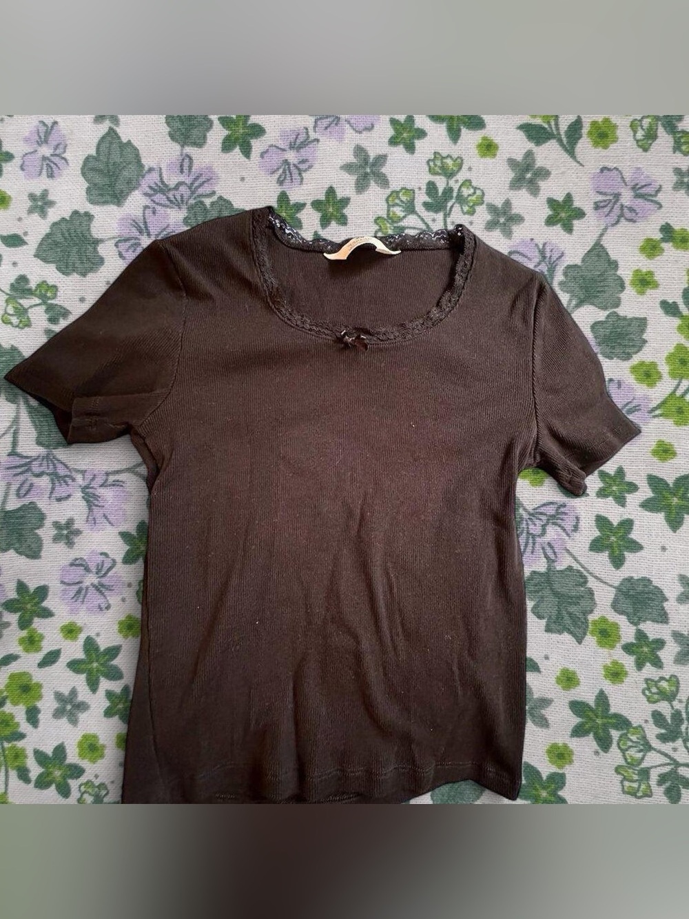 H&M Girls Black Baby Tee Size 20 Y LIKE NEW